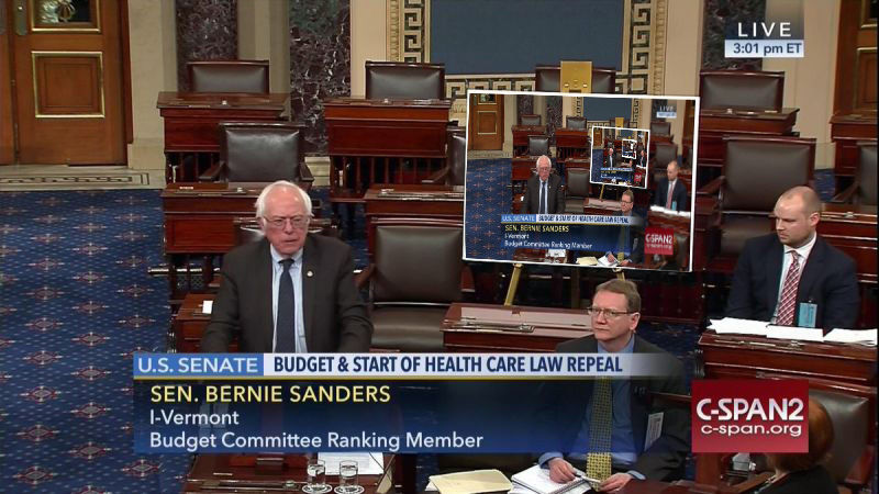 Illustration for article titled 14 Large Posters Bernie Should Have Brought to the Senate Floor Instead of That Trump Tweet
